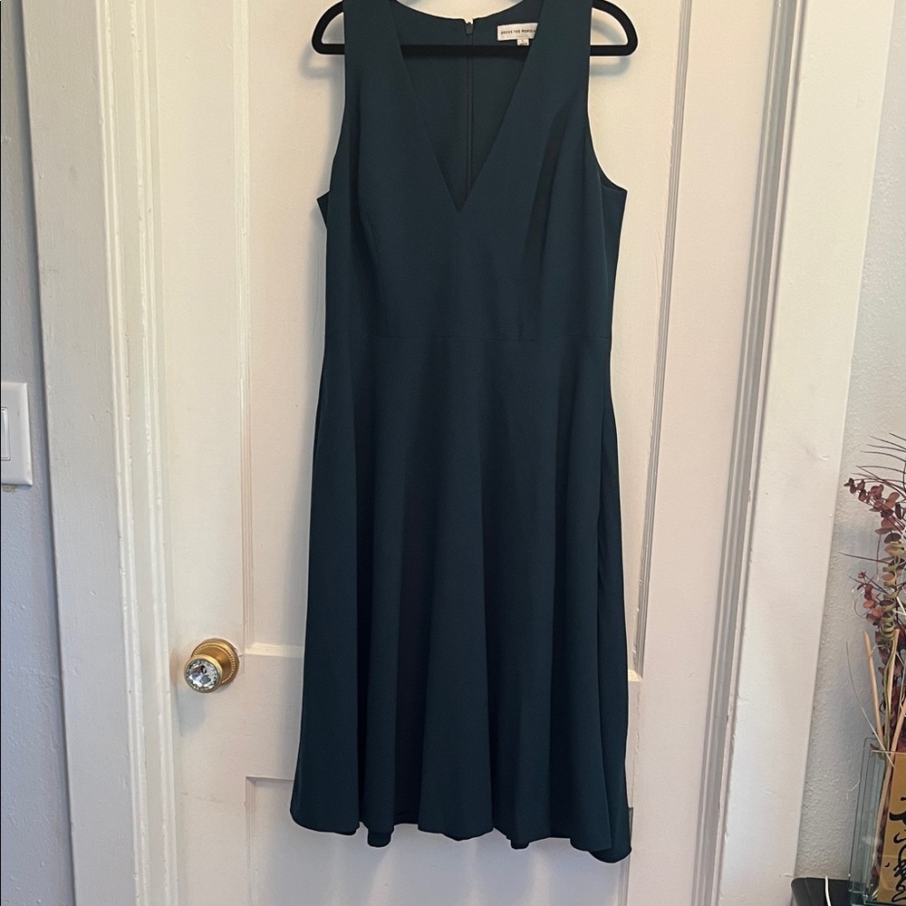Dress the Population TV Deep Teal Midi Dress